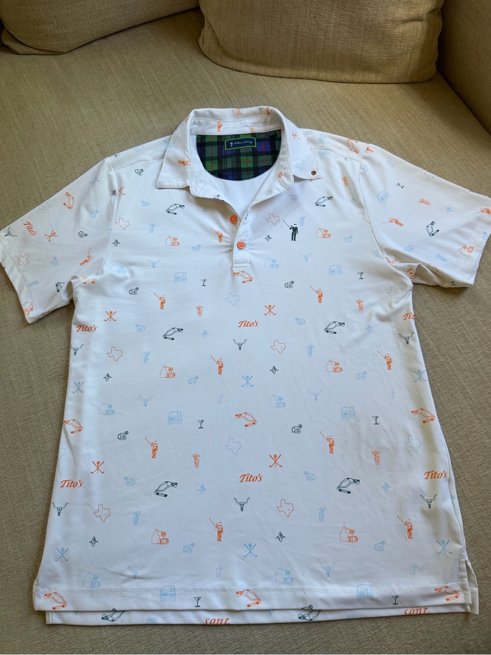 William Murray X Tito's Handmade Vodka Golf Polo Shirt. Men's Size: M.